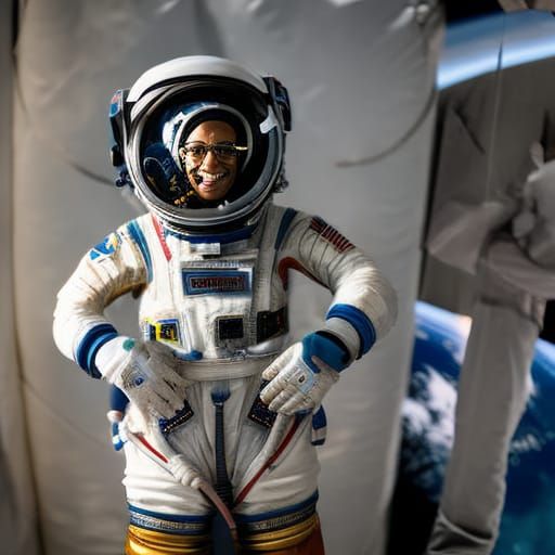 Katherine Johnson on Spacewalk in 8k Resolution