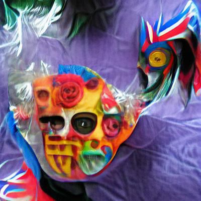 Colorful Day of the Dead Skull Mask