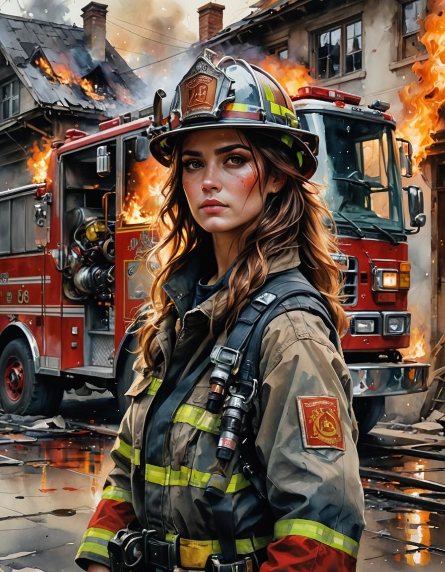 firefighter woman