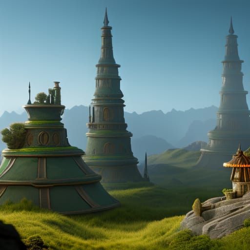 Weed-Cat: Detailed Matte Painting in Deep Color