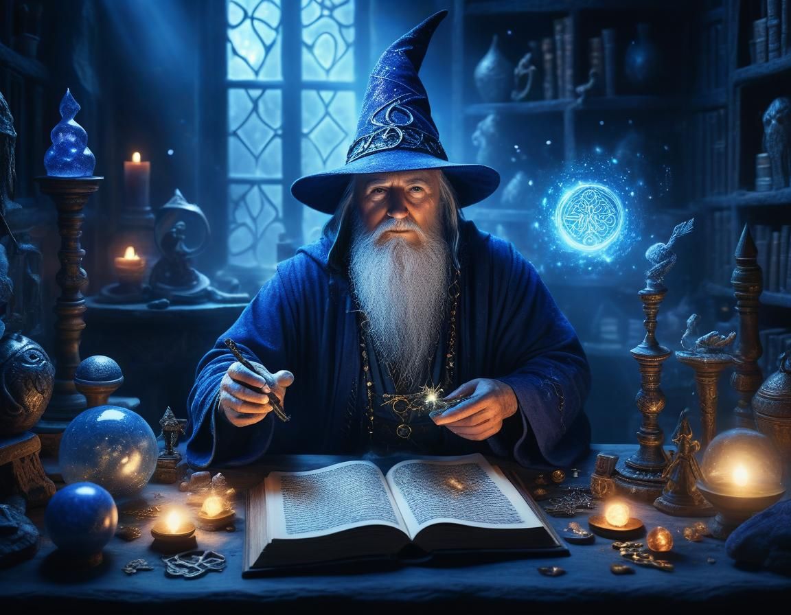 Mystical Wizard's Room in Ethereal Digital Art