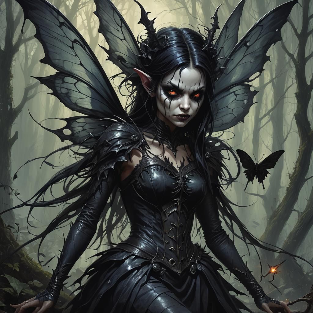 Sinister Dark Fairy Art