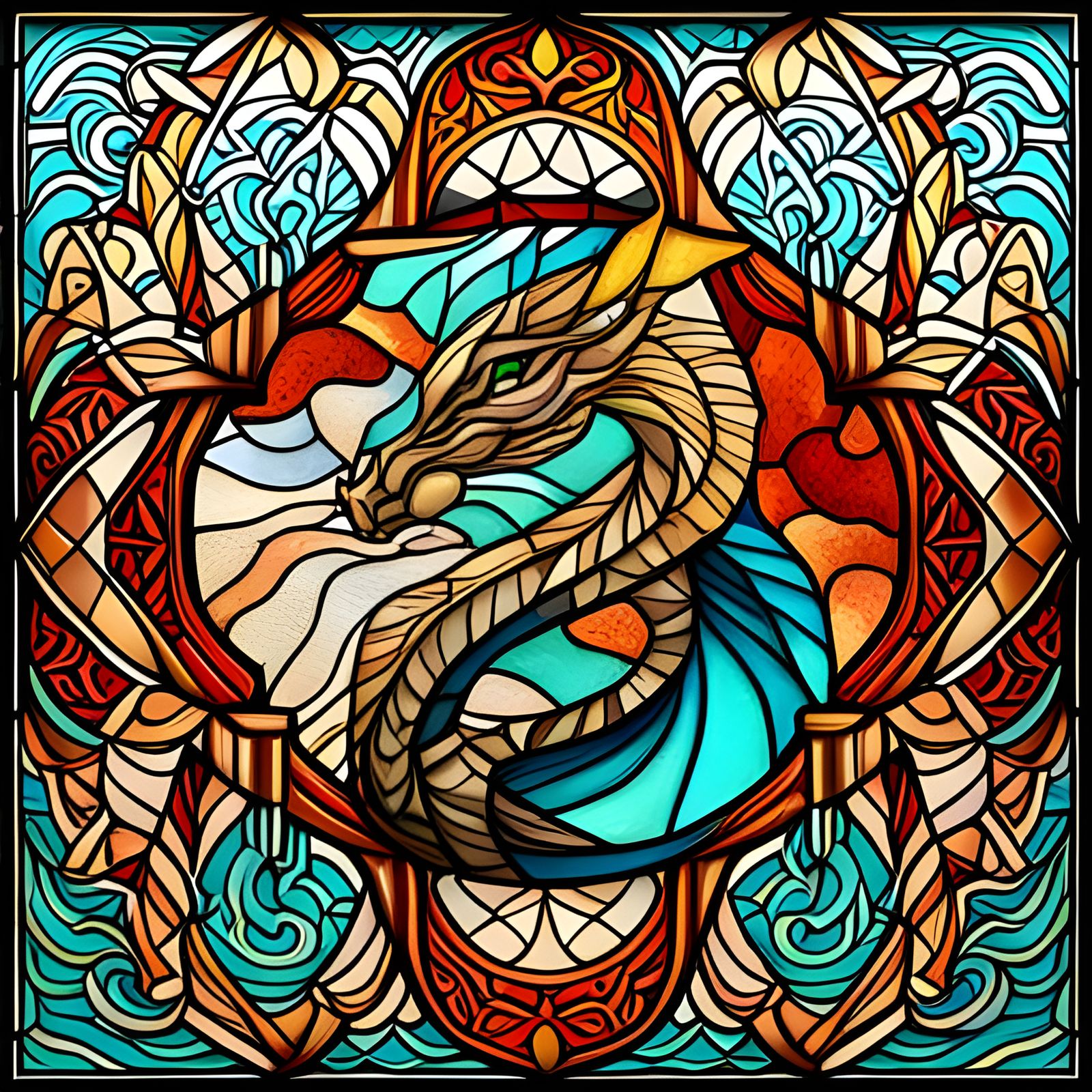 Stained Glass Dragon