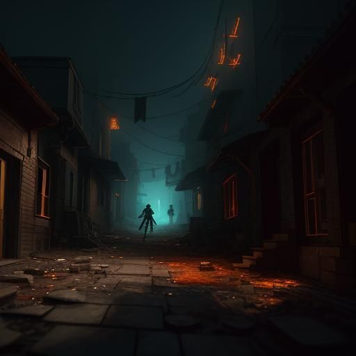 Assassin in Shadowy Alleyway: Fantasy Concept Art