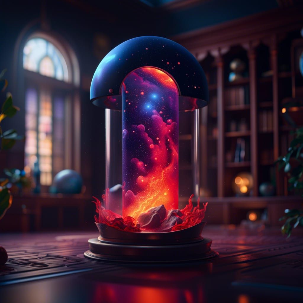 Miniature Galaxy Erupts from Ornate Lava Lamp
