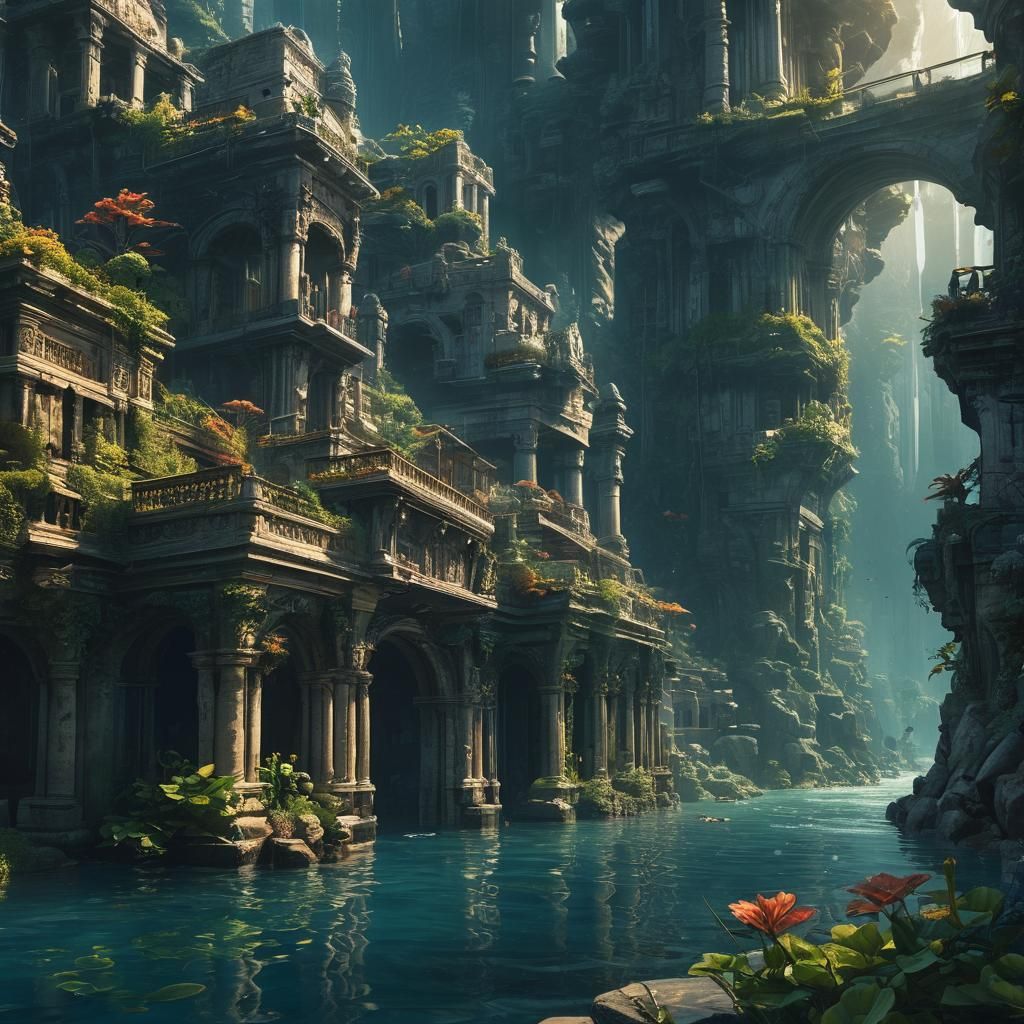 secrets of the deep sea. clear water. photo. highly detailed...