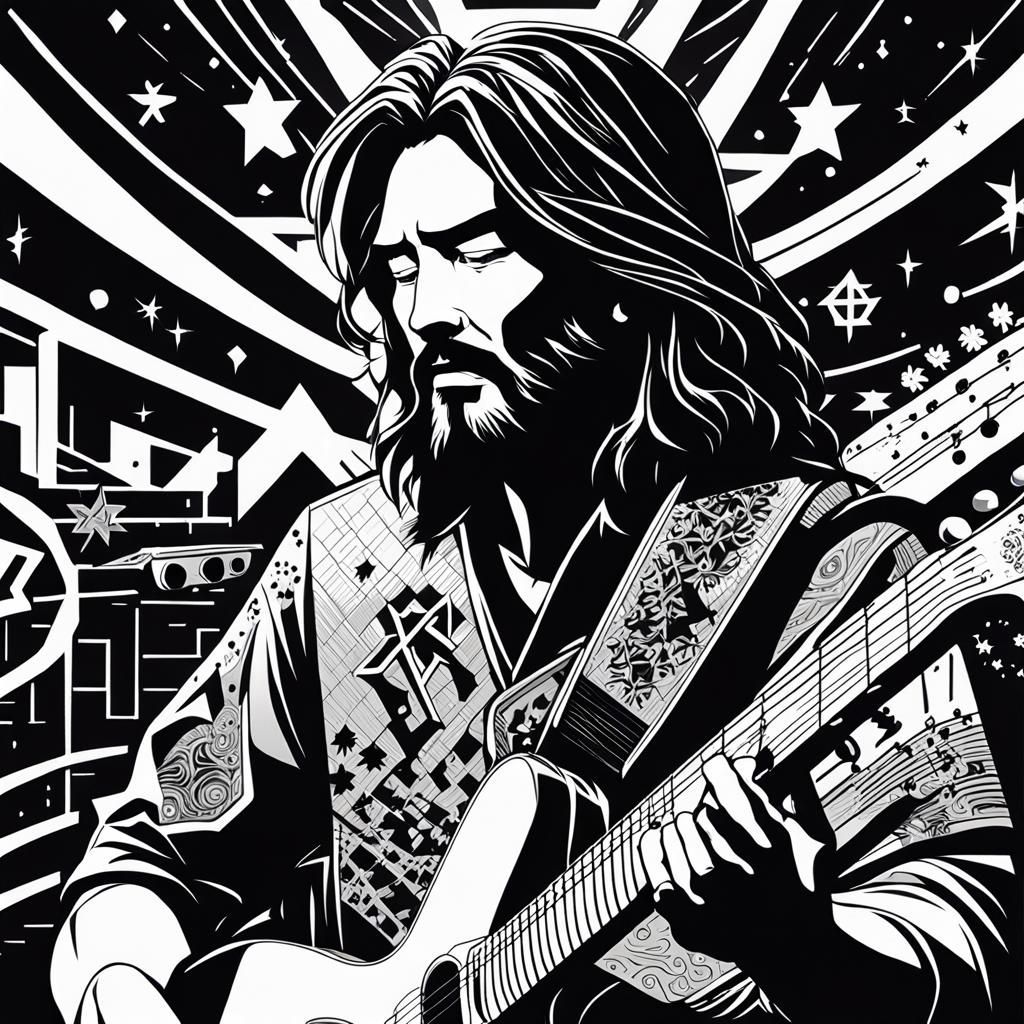 Christ as Rock Star in Manga Style