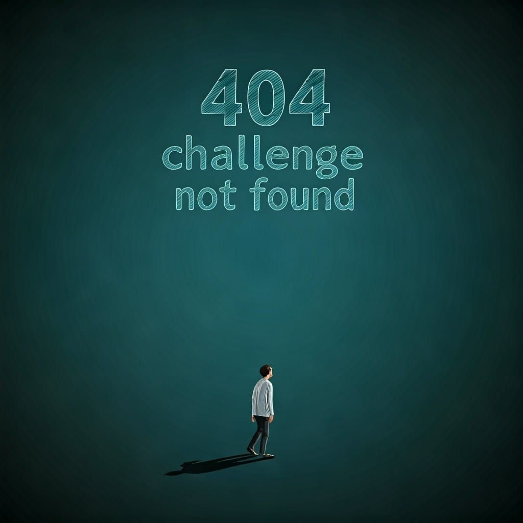 Surreal Caricature: 404 Challenge Not Found