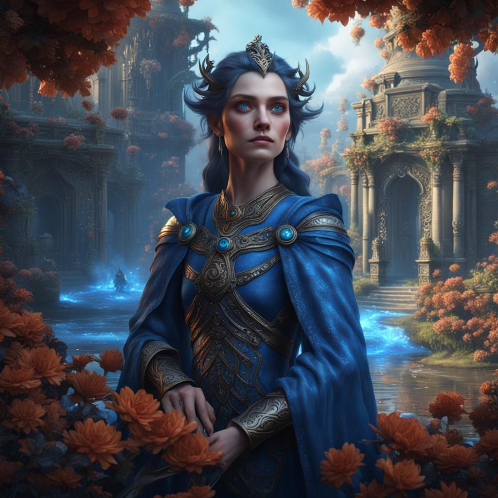 Fantastical Matte Painting of Blue Eyes, 8K