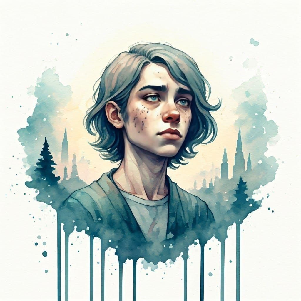 Watercolor Lyric Image: Finding My Way Home