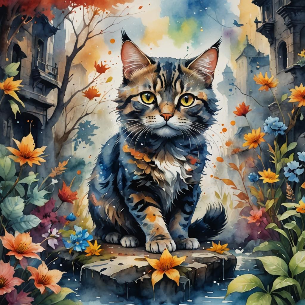 Flower Cat