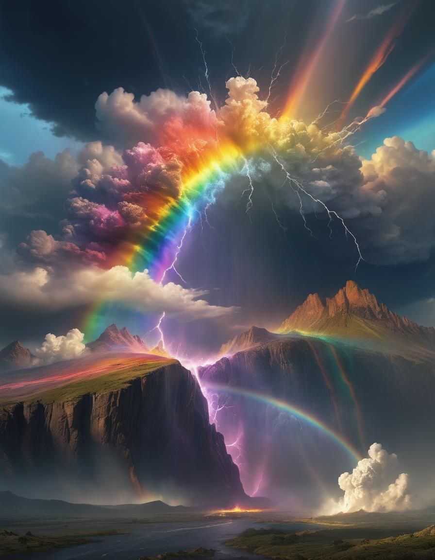 Exploding Rainbows: Epic Cinematic Atmospheric Perspective
