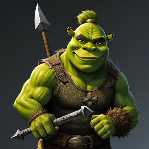 Barbarian Shrek Ready for Battle
