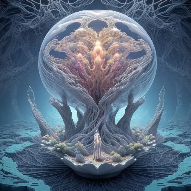 Intricate 3D Lovers Machine with Neural Network Forms