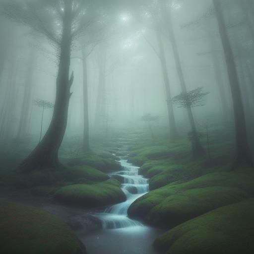 Mystical Forest Goddess in Watercolor Style