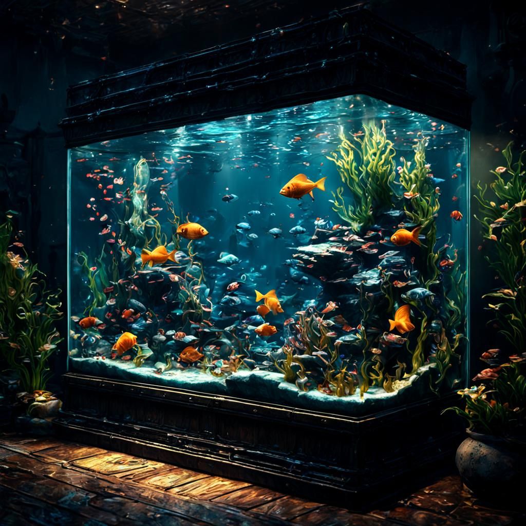 Fish Tank Fantasy in Detailed Matte Painting