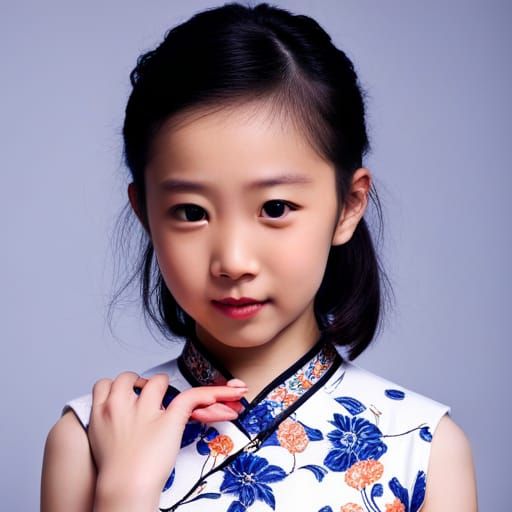 Girl in Qipao Dress
