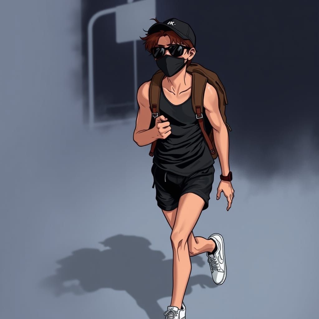 Fugitive in Disguise Under the Cover of Night