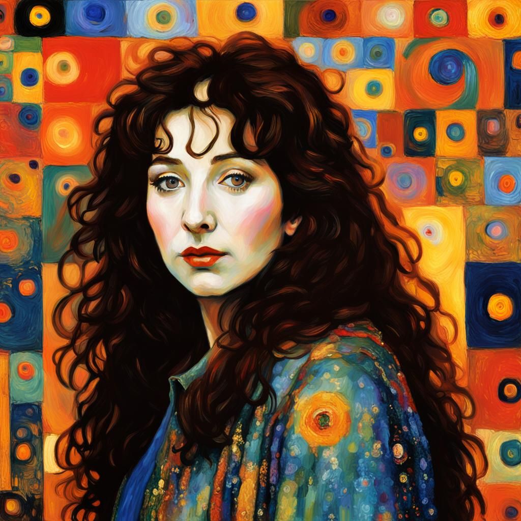 Kate Bush in Gustav Klimt Style Photograph