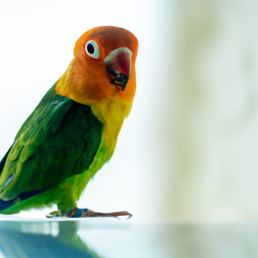 Photorealistic Parrot Hybrid: Sun Conure and Lovebird