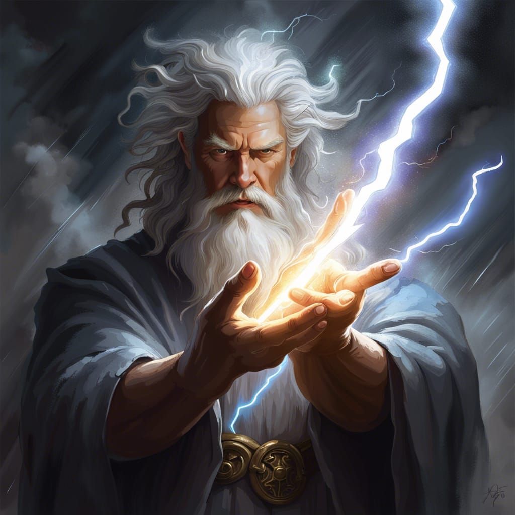 Zeus ~ The God Of Thunder & Lightning ~ his traditional weapon was the thunderbolt