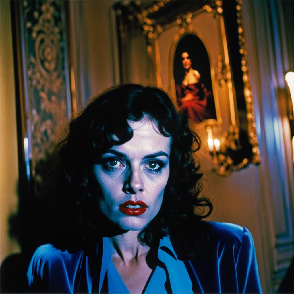 Sleazy Female Criminal in Debauched Mansion Party