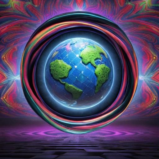 Surreal 3D CGI Kaleidoscope Garden