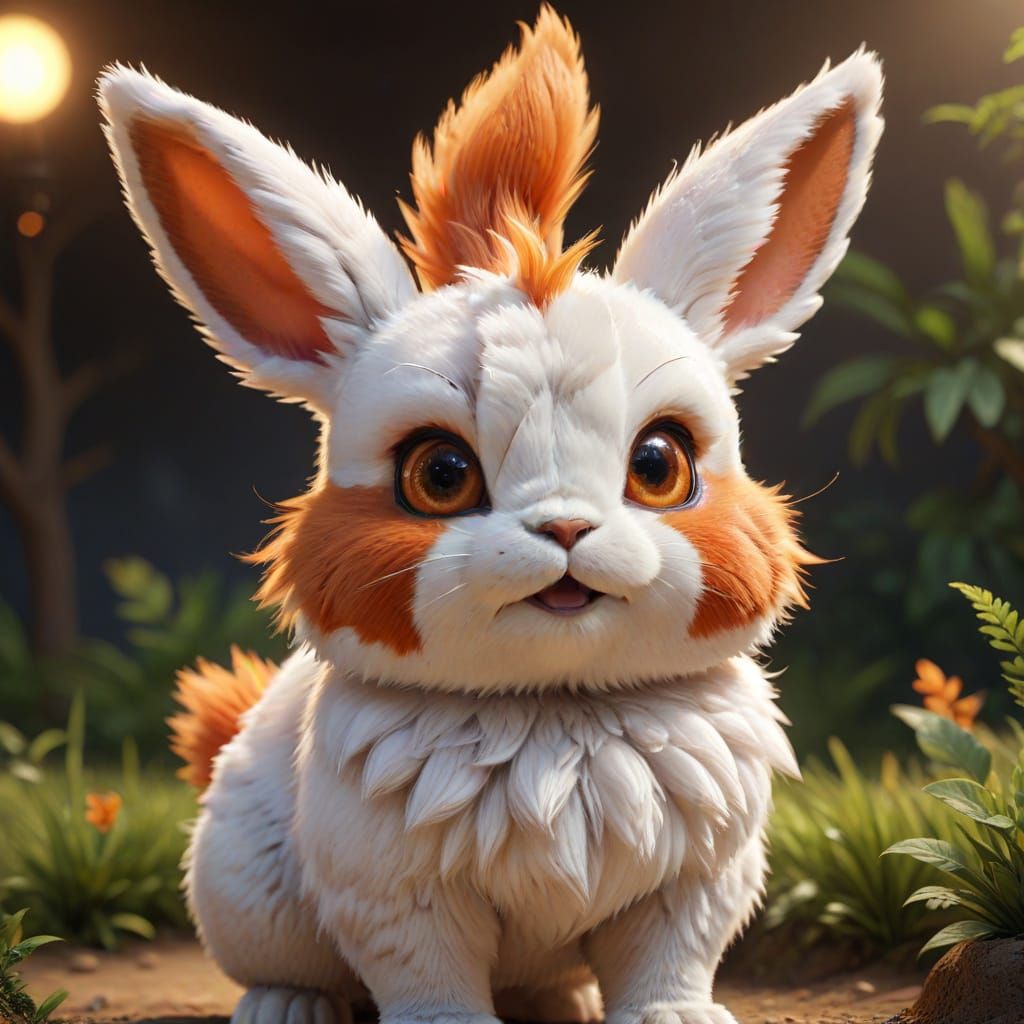 Realistic Scorbunny Portrait in Hyper-Realistic Digital Art