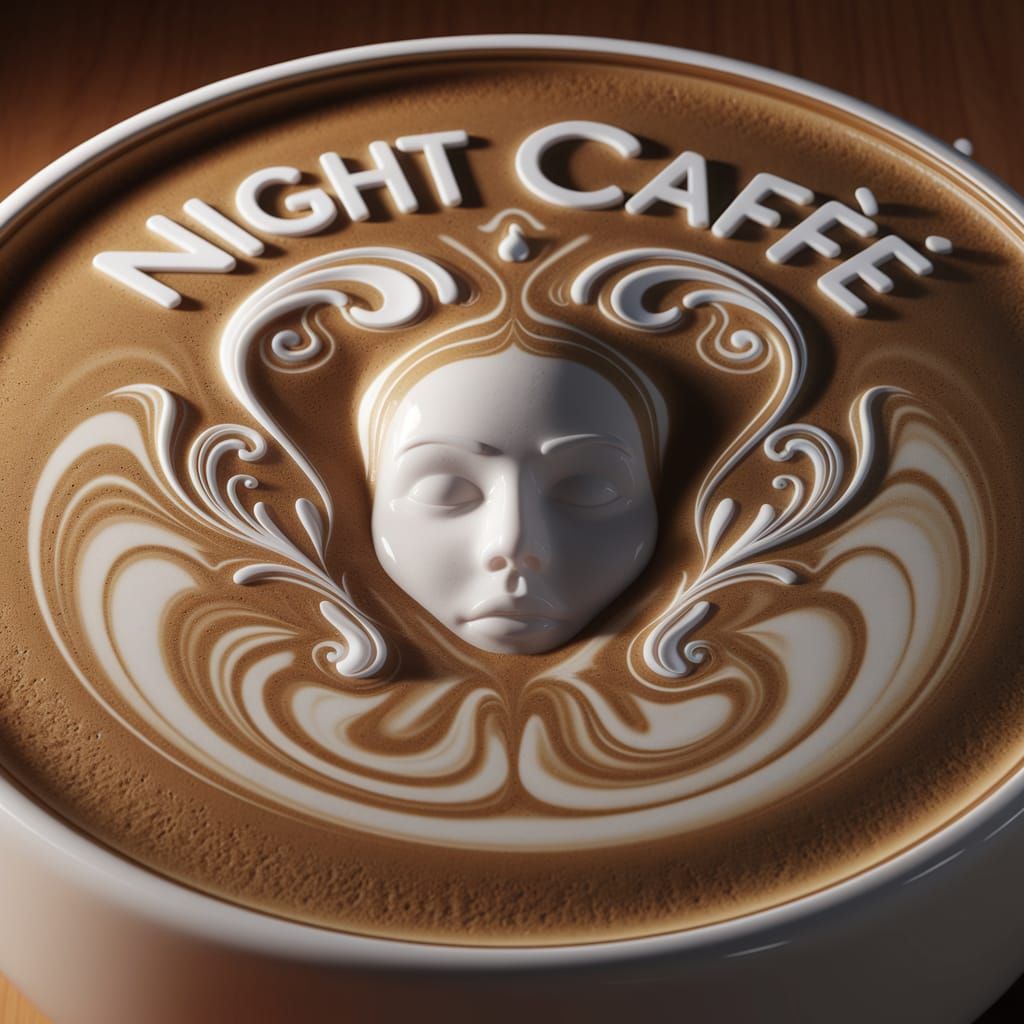 Ethereal Latte Art Masterpiece in 3D Render
