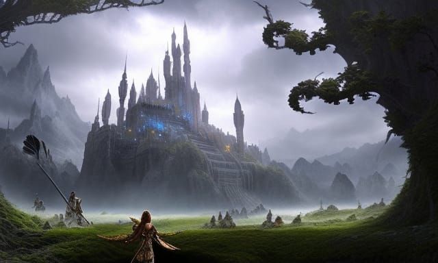 Epic Fantasy Kingdom: Dramatic Digital Matte Painting