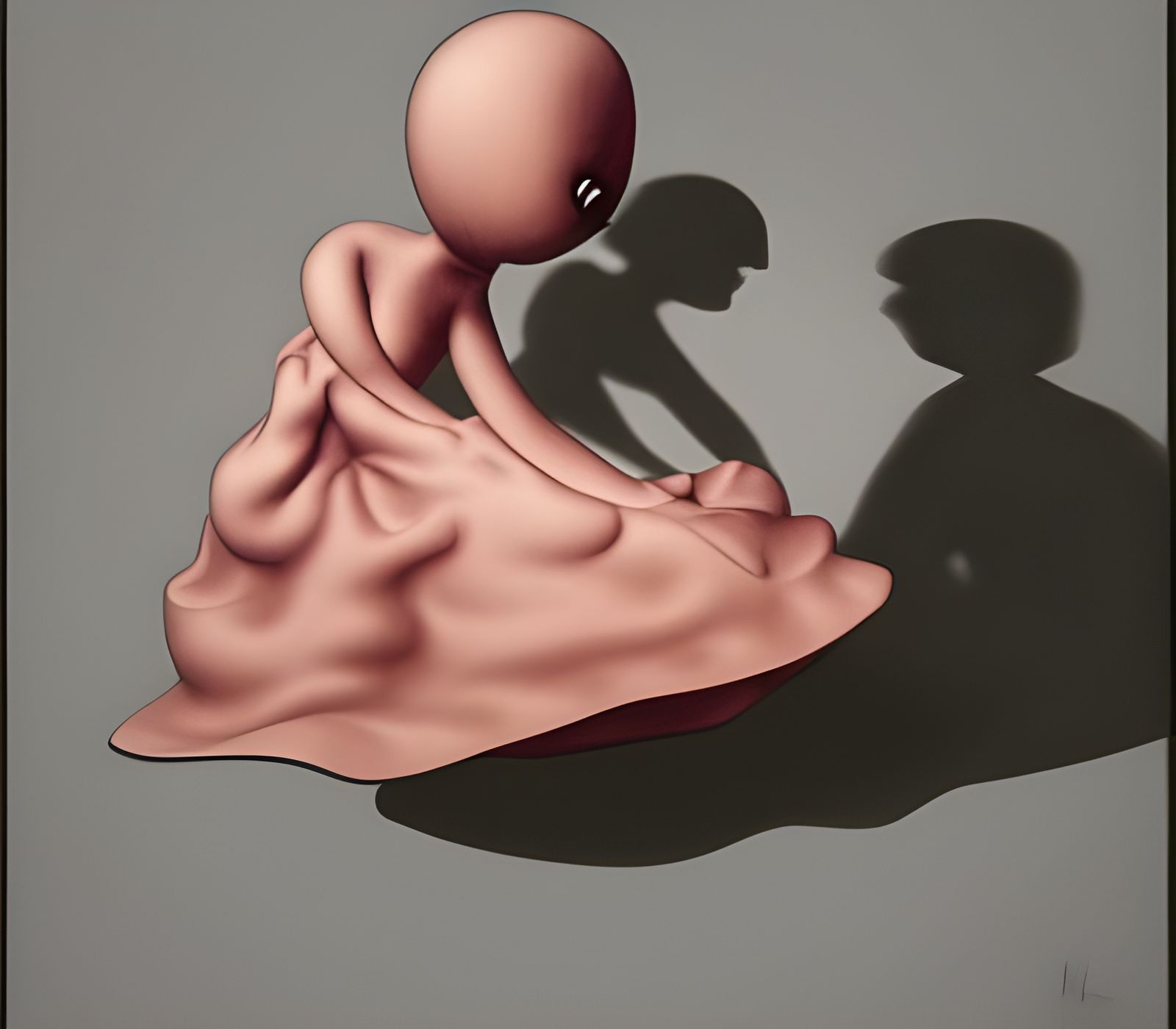 Whimsical Flower Creature in a Surreal Style