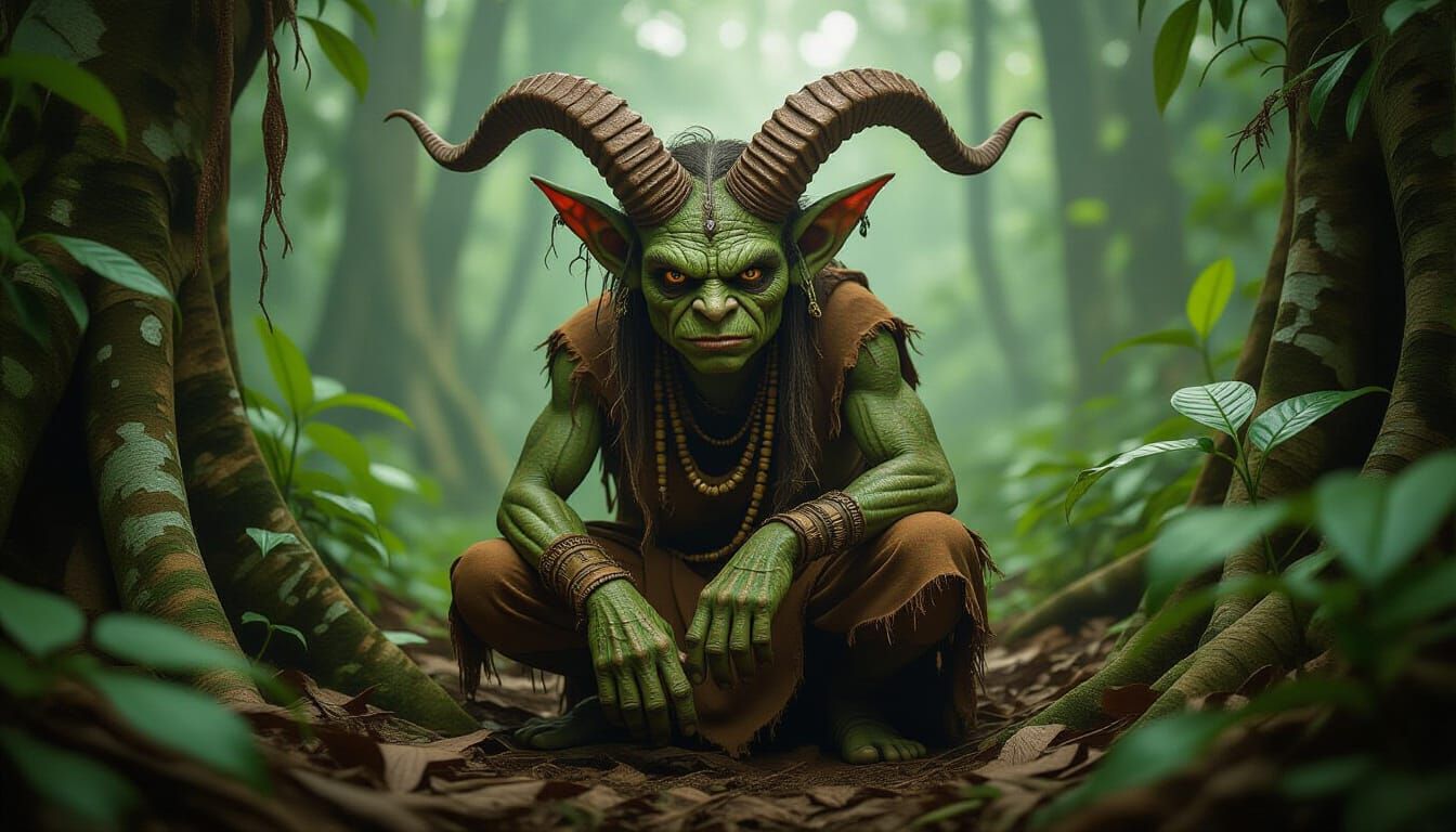 Mythical Goblin Creature in Ivory Coast Forest