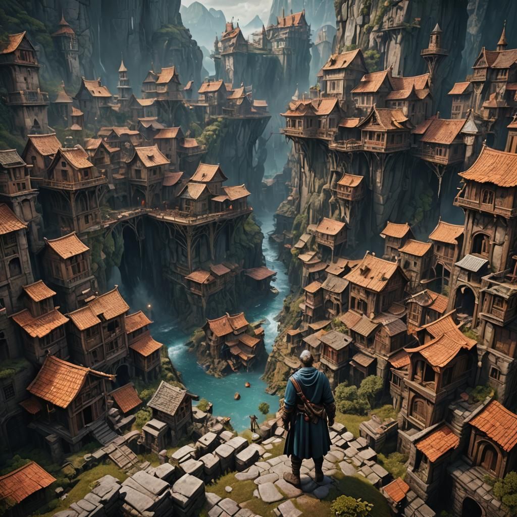 Detailed Matte Painting of a Poor Man