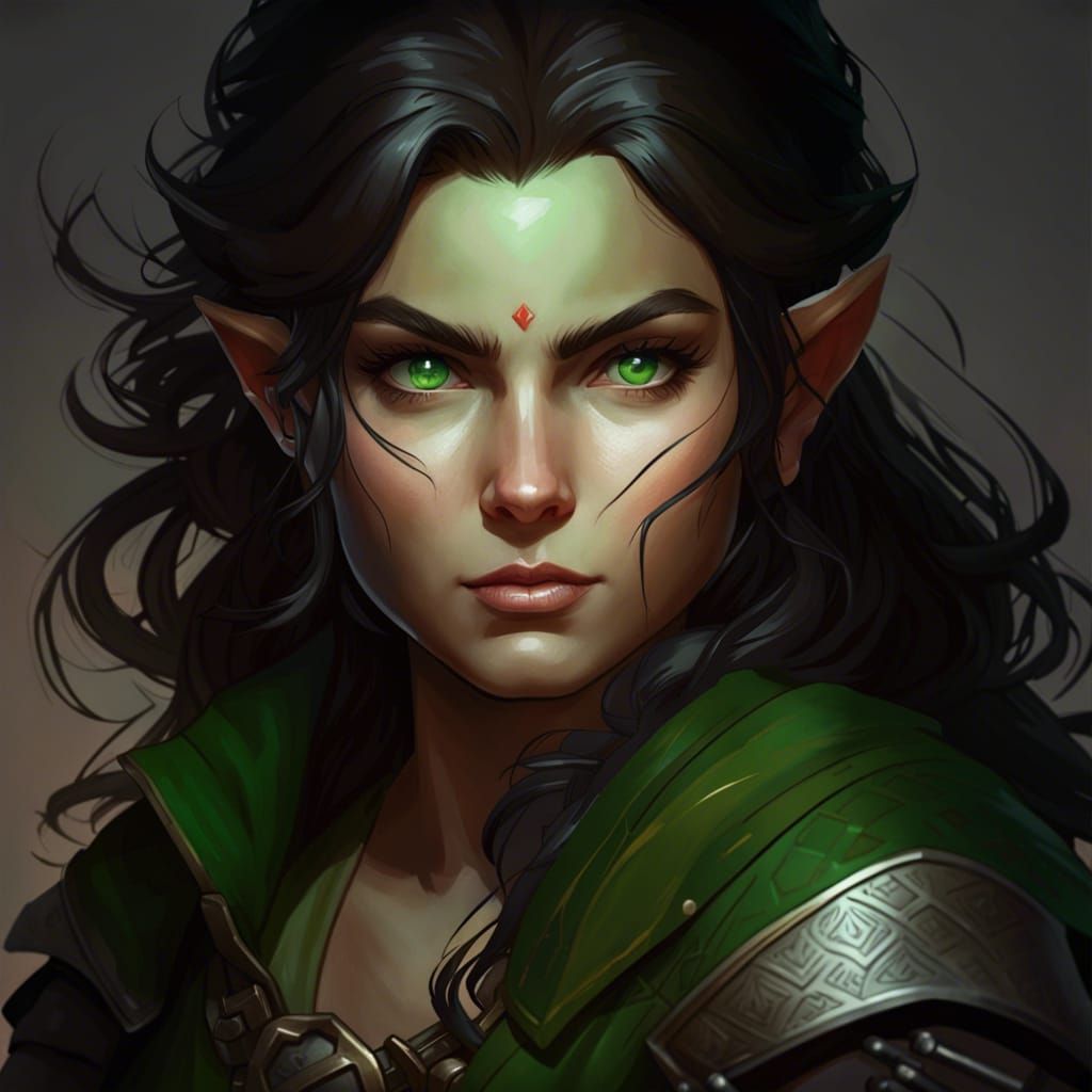 Halfling Rogue Portrait in Detailed Digital Art Style