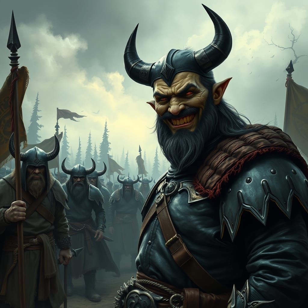 Utgard-Loki Leads Battle-Tested Orcs in a Desolate Forest La...