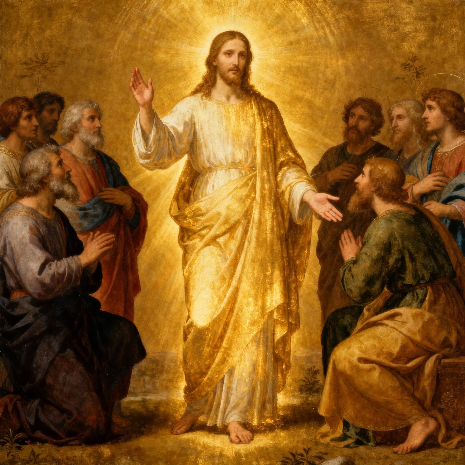 Jesus Teaching Humble Service in Renaissance Style