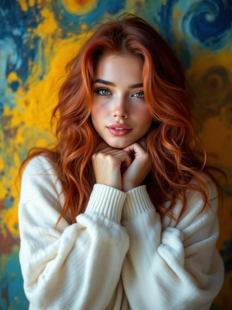 Voluptuous Woman in Warm, Golden Light