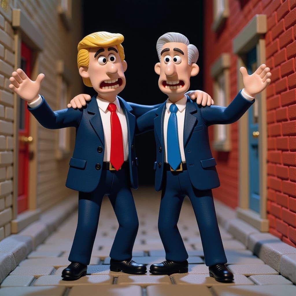 Playdoh Presidents Dance Sirtaki in Claymation Style