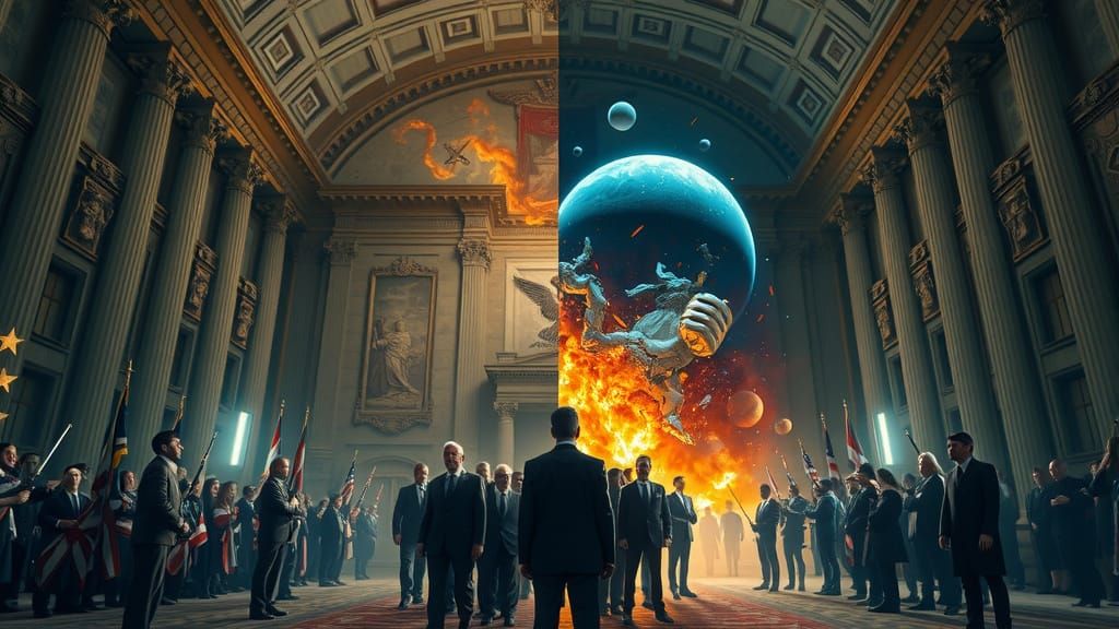 Institutional Power: A Dramatic Visual of Authority