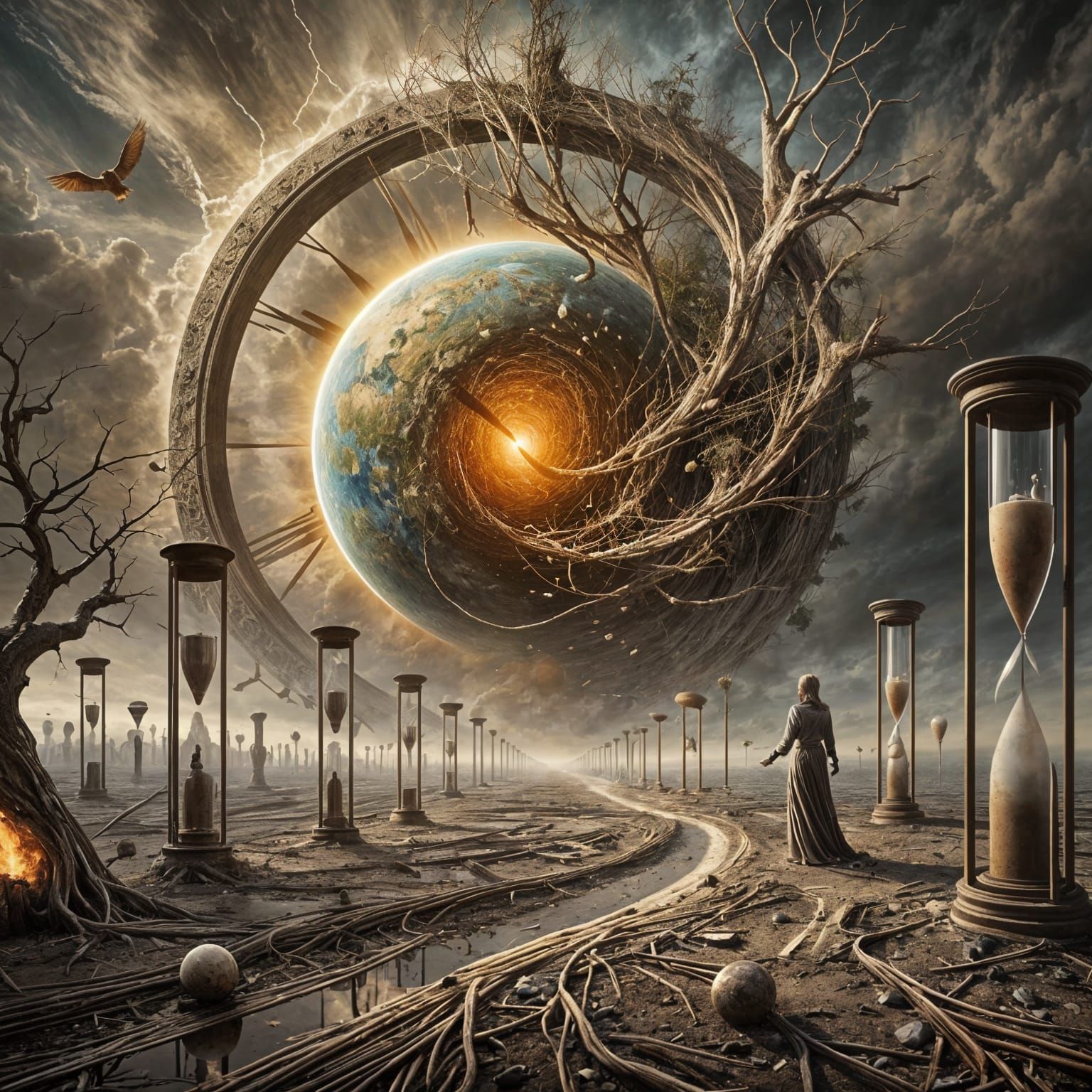 Existential Limbo in a Dense, Eerie Mist: A Surrealist Dream...