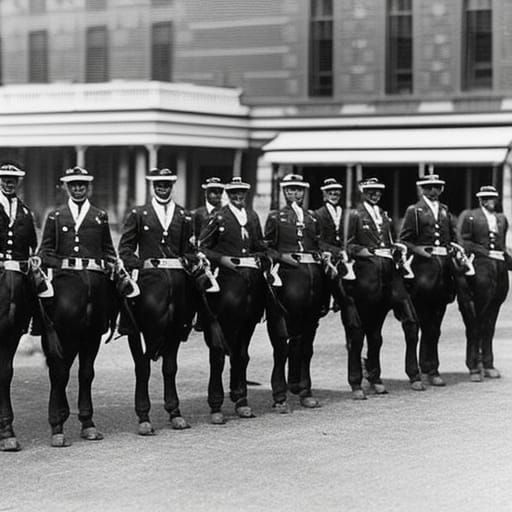 Vintage Parade Horses Sporting Unusual Footwear