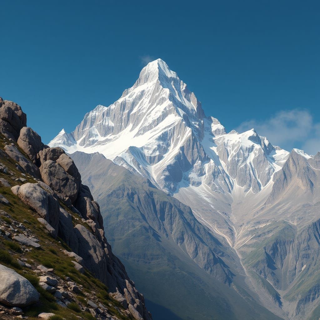 Majestic Himalayan Peaks in Photorealistic Detail