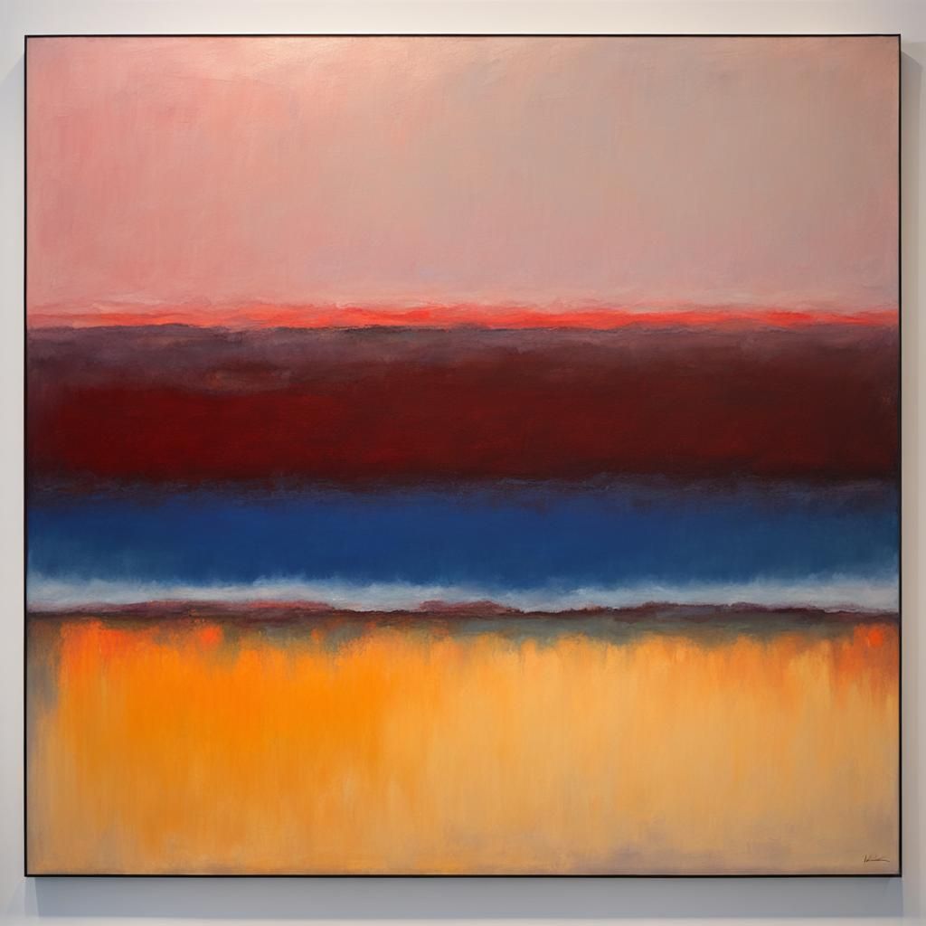 Abstract Gradient Color Field Painting