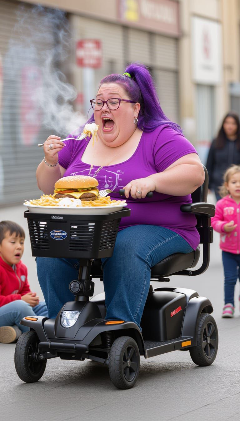 Grotesque Overeating Scene in Meatcanyon Style