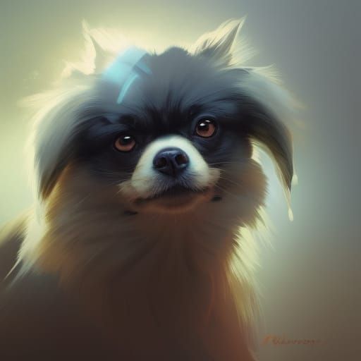 Hyperdetailed Pomeranian Portrait in Artgerm Style