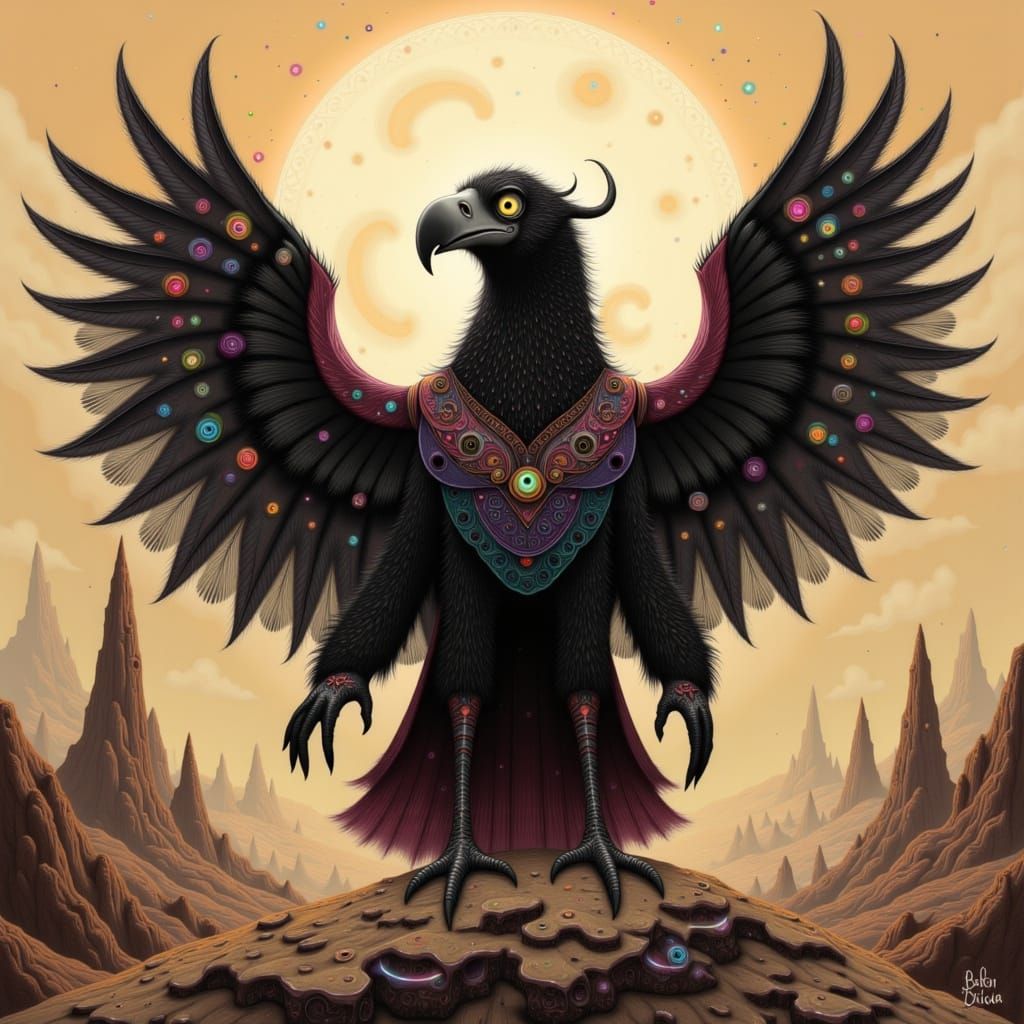 Majestic Condor Father in Fantasy Art Style