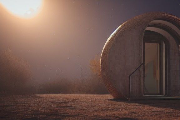 Time Travel Cabin Concept Art in 8K
