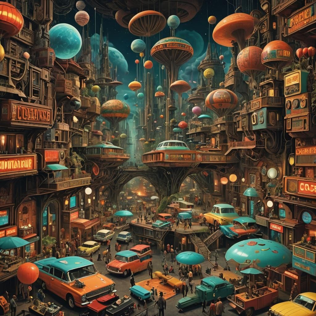 Groovy 60s: Epic Cinematic Digital Matte Painting