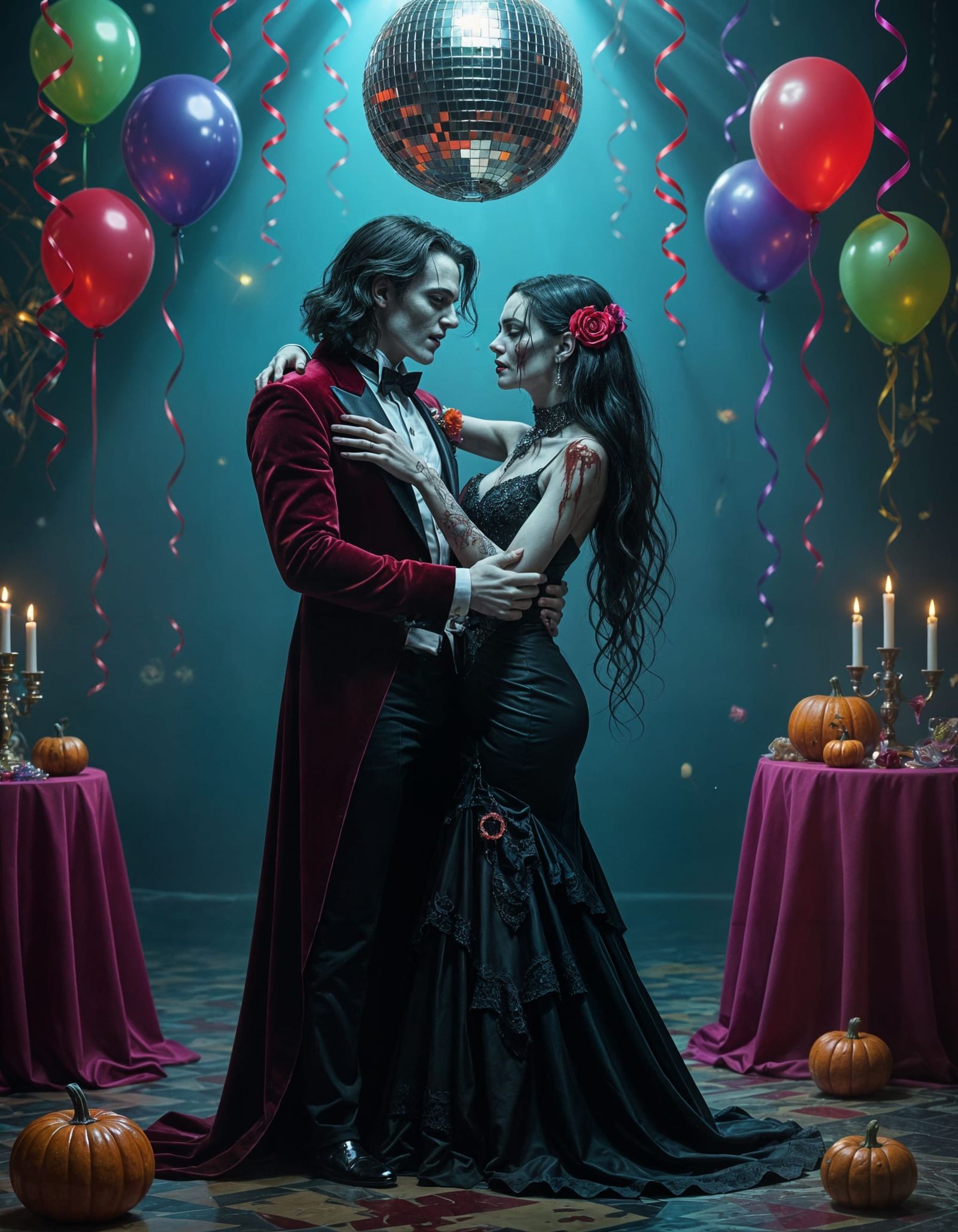 Vampire and Zombie Dance at Monster Prom