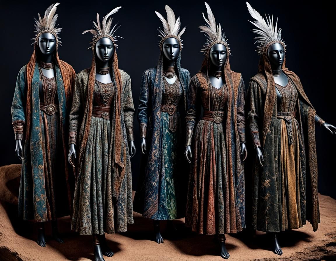 Surreal Pin-Art Figures Dancing Barefoot